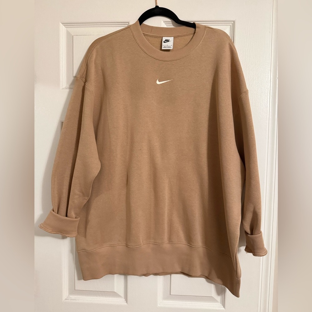 Nike Women's Tan Phoenix Fleece Sweatshirt